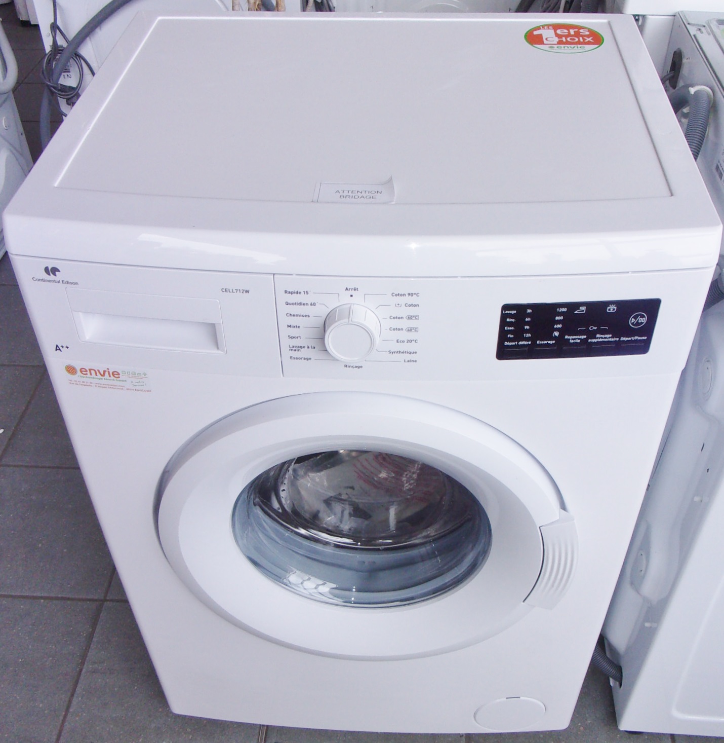 Lave Linge Hublot Continental Edison Envie Anjou